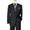 Elements by Zanetti Charcoal Grey With White Chalk Windowpanes Super 140's Wool Suit 121/023/056